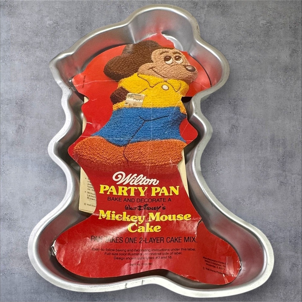 Vintage 1978 Wilton Mickey Mouse Cake Party Pan Mold 515-1805‎ Korea Retired